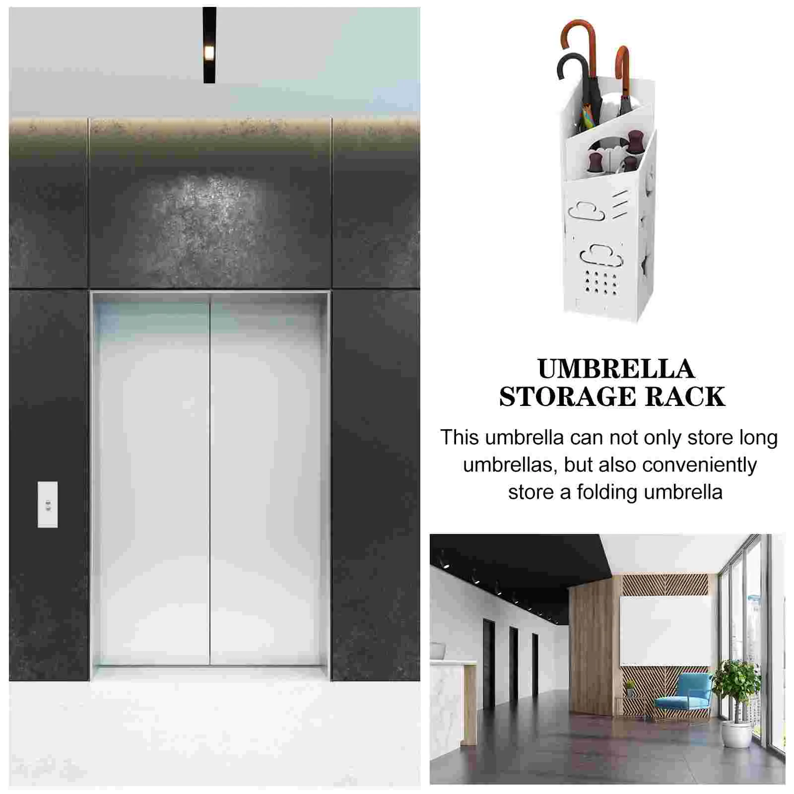 Umbrellas for rain storage rack folding stand long holder white classroom bucket