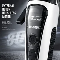 Tondeuse à cheveux professionnelle ROSYOUS 888C, 8000 tr/min, lame DLC, chargeur externe, moteur sans balais à rotor externe, tondeuse à cheveux pour hommes 3