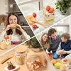 Glass Jars with Bamboo Lids and Spoons Spice Beans Tea Glass Canisters Sealed Container for Yogurt Oatmeal Kitchen Accessories 5