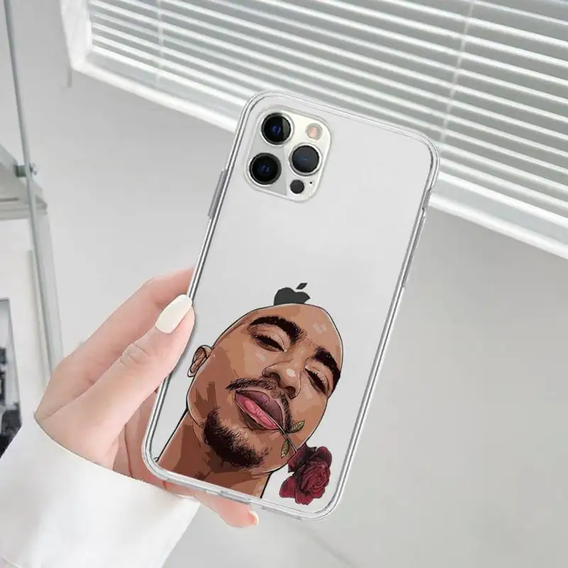 Rapper 2pac Tupac Phone Case for iPhone 11 12 13 mini pro XS MAX 8 7 6 6S Plus X 5S SE 2020 XR clear case case for iphone 13 pro 