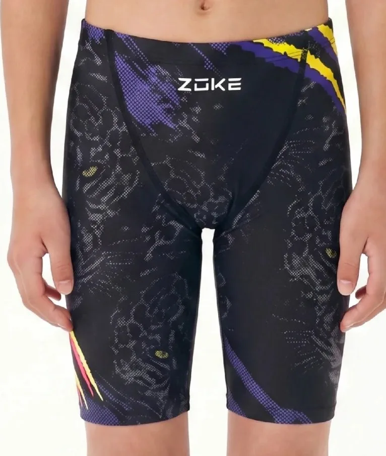 ZOKE 키즈 보이즈 퀵 드라이 수영복 전문 대회 훈련용 수영복 유스 서핑 비치 보드 쇼츠 안티클로린