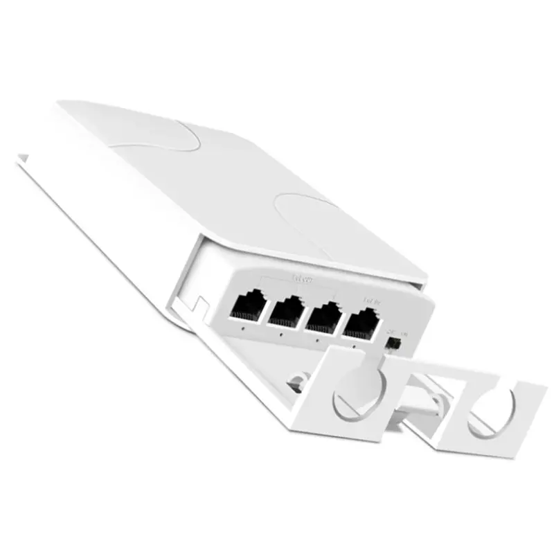 IP55 방수 4 포트 POE 익스텐더용 100Mbps POE 카메라용 무선 AP 4 포트 리피터 VLAN 지원 44-57V 실외 네트워크