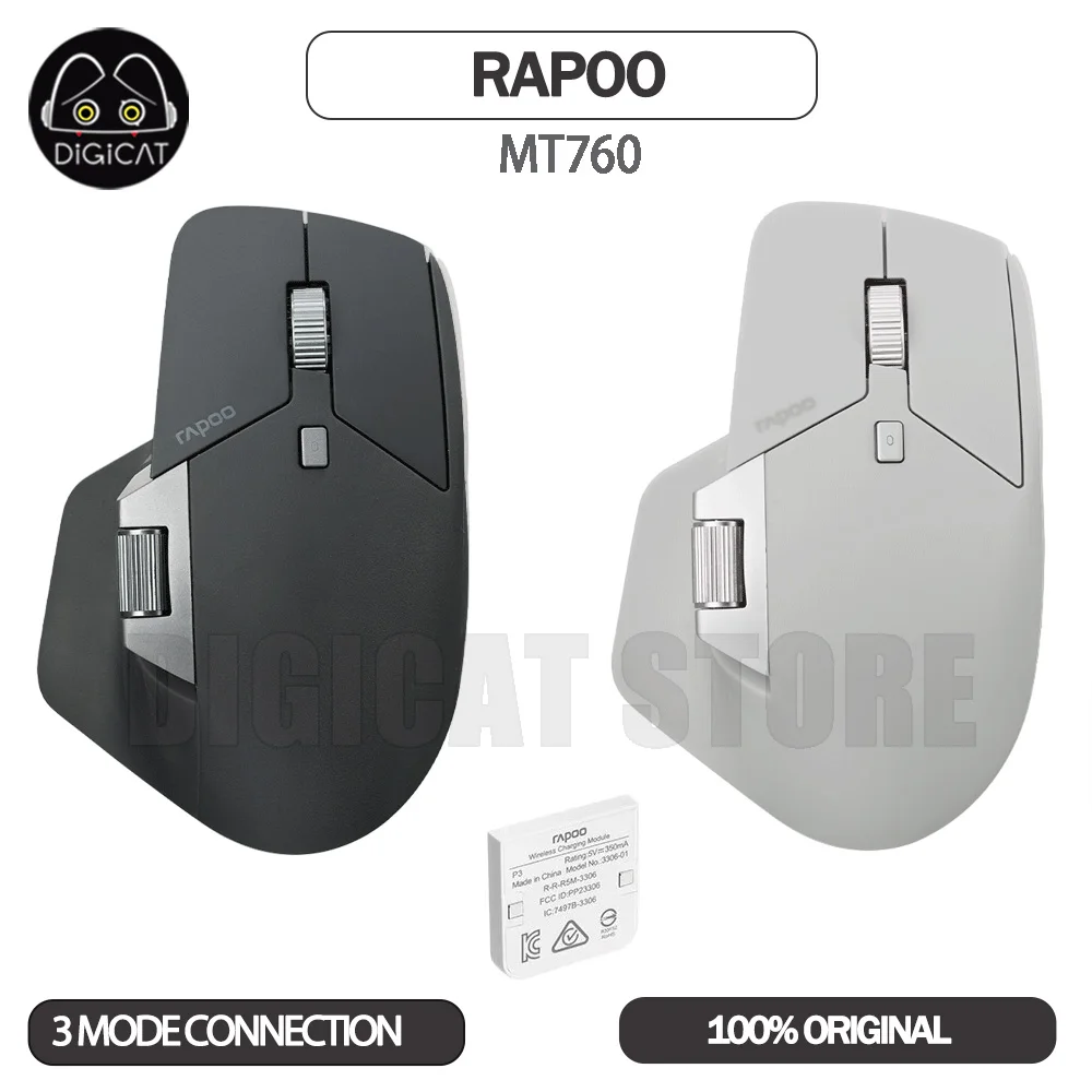 

Rapoo MT760 Gamer Mouse Lightweight 3Mode 2.4G Bluetooth Wireless Mouse 11 Buttons Office E-sport Gaming Mice For Windows Gifts