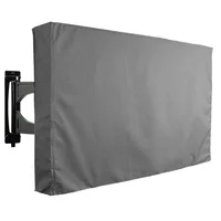 Housse de protection pour téléviseur extérieur imperméable de qualité supérieure blanc cassé, boîtier de télévision extérieur résistant aux intempéries 6