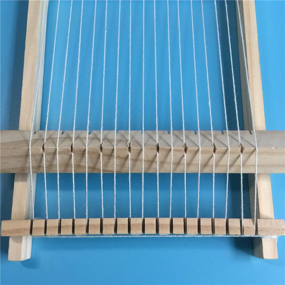 Wooden Multi-Craft Loom 21.5x16.5x3cm DIY Stitching Machine Adjustable Woven Tool Handmade for Beginners Kids Intellectual Toy