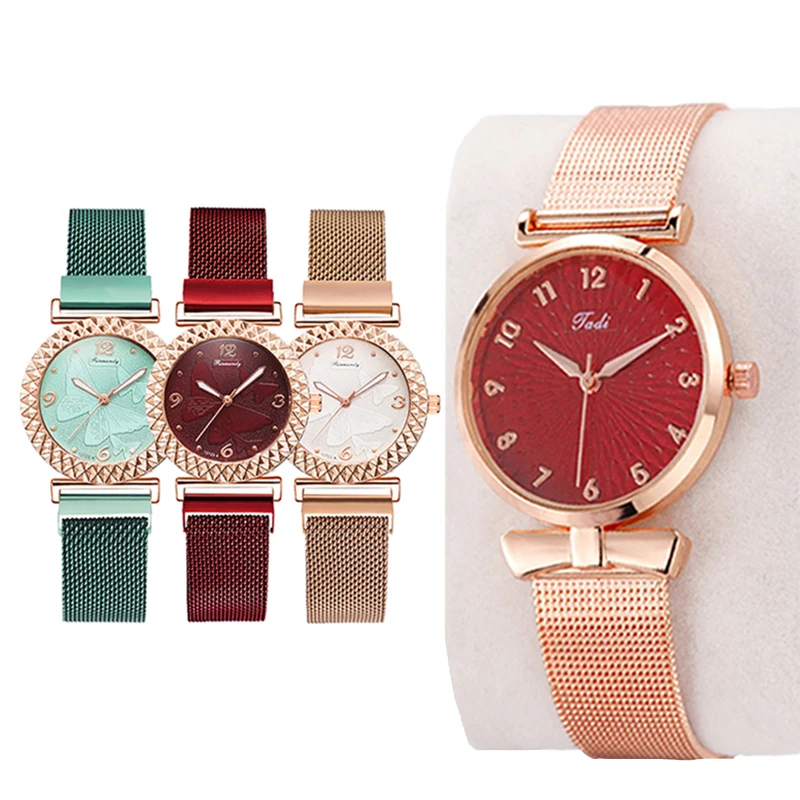 

5PCS Women Watch Set Luxury Rose Gold Dress Quartz Watch Bracelet Ladies Sports Wrist Watch Clock Gift Women Relogio Feminino