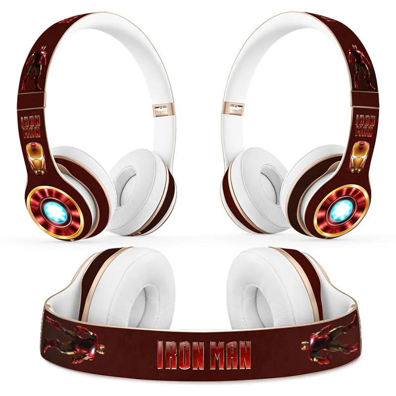 Marvel Iron man Spiderman Headphone Sticker skin for Beats Solo 2 Wireless Headphone skin sticker For solo2 solo3 vinyl sticker 