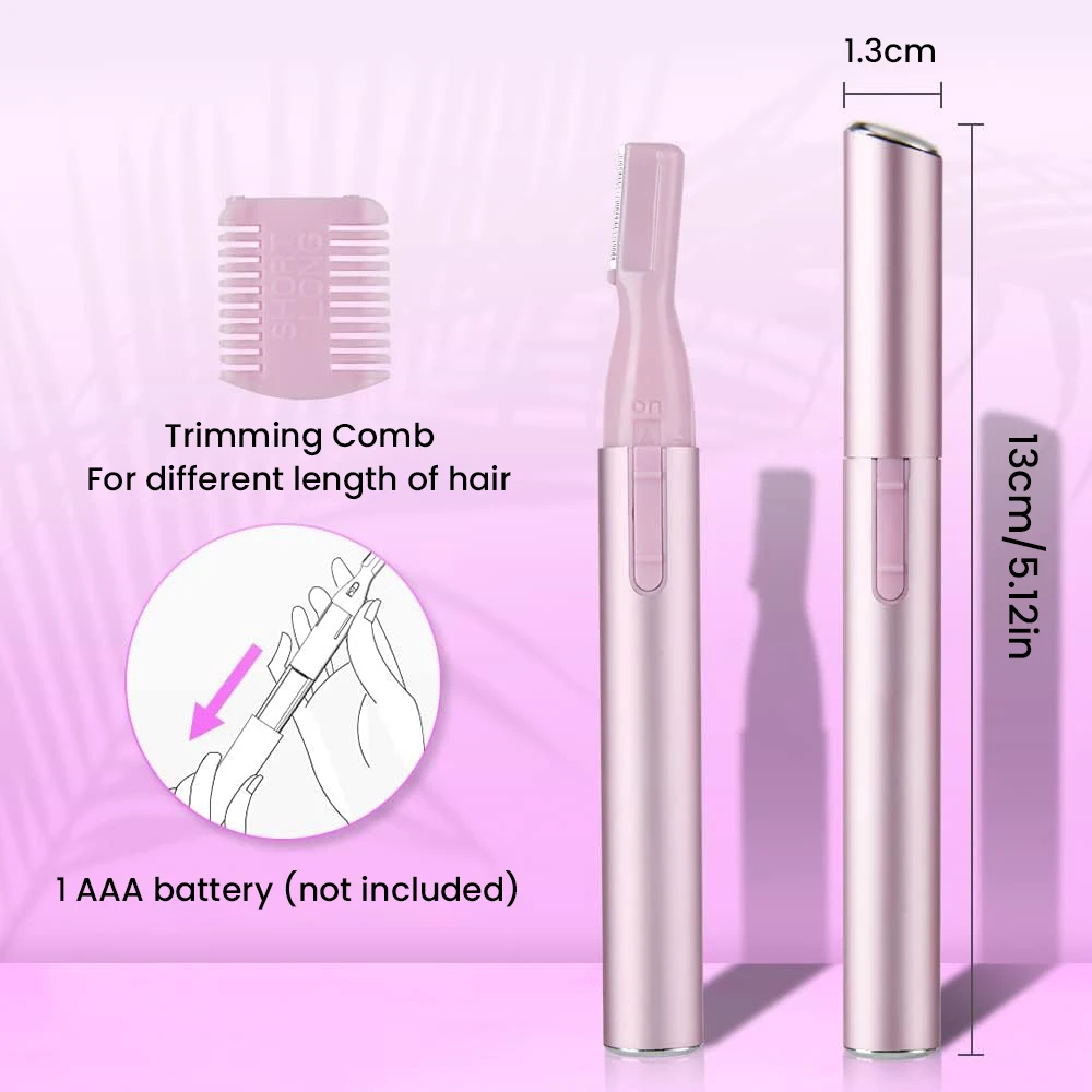 Portable Electric Eyebrow Trimmer Shaver Pencil Hair Remover For Facial Neck Blur Lips Body Arms Legs_voghion.com