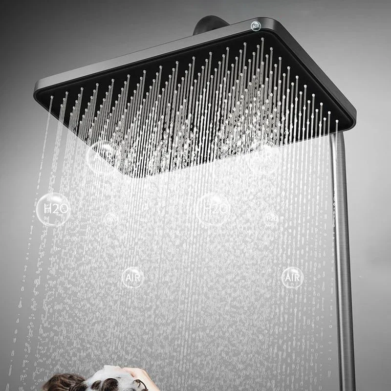 Grey Shower Set Bathroom Hot and Cold Mixer Shower Mixer LED Digital Ambient Light Bathtub Wall Mounted System shower set