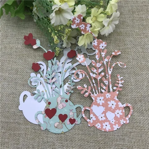 

Vase candle decoration Metal Cutting Dies Craft Stamps die Cut Embossing Card Make Stencil Frame