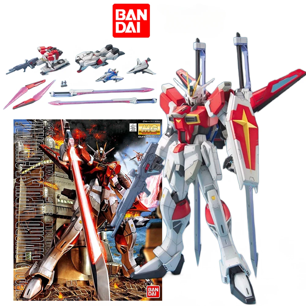 

Bandai MG Sword Impulse Gundam 1/100, 18 см, Gundam Seed, оригинальная экшн-модель, строительная игрушка