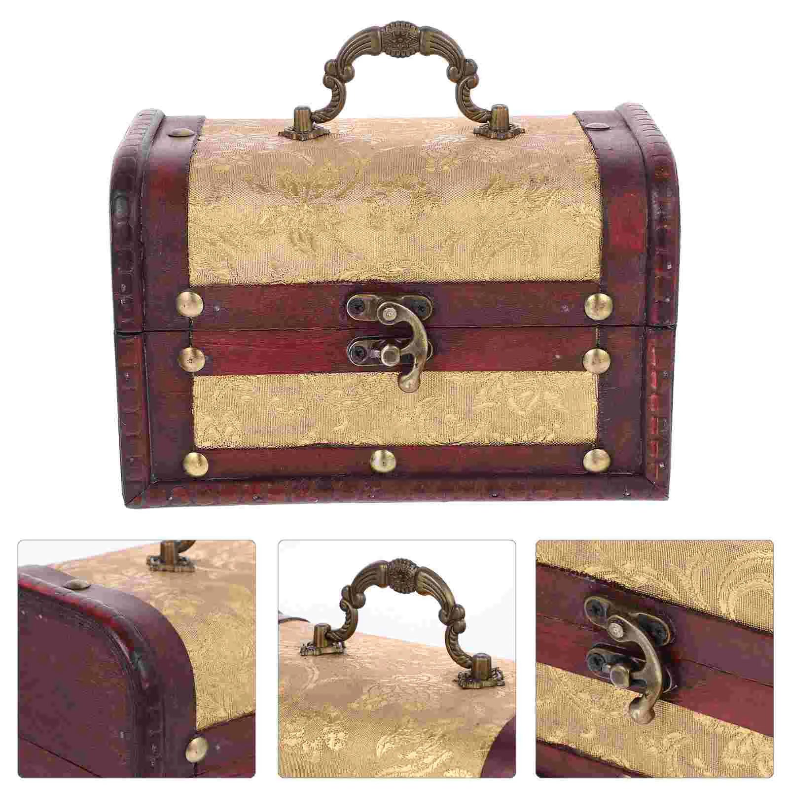 

Vintage Storage Box Retro Decor Jewelry Boxes Souvenir Earring Holder Organizer Case Wood