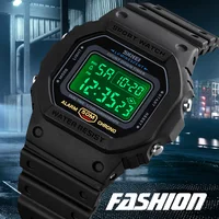 SKMEI-Montre de sport numérique multifonctionnelle pour homme, 2 comptes à rebours, montres-bracelets pour homme, mode rétro, 1628 3