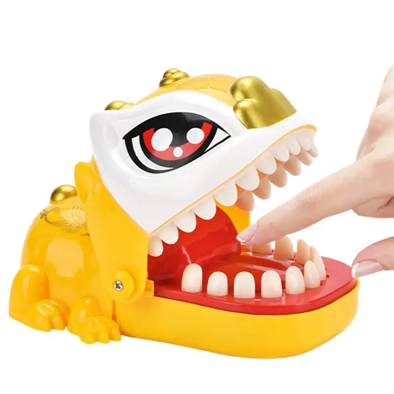 

Tricky Lion Teeth Bite Finger Toys Dance Lion Scary Toy Finger Toys Teeth Bite Bite Finger Toy Children's Gift Hand-Biting Trick