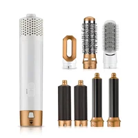 7 in 1 Hair Dryer Hot Air Brush Styler and Volumizer Hair Straightener Curler Comb Negative Ion One Step Hair Dryer Brush 1