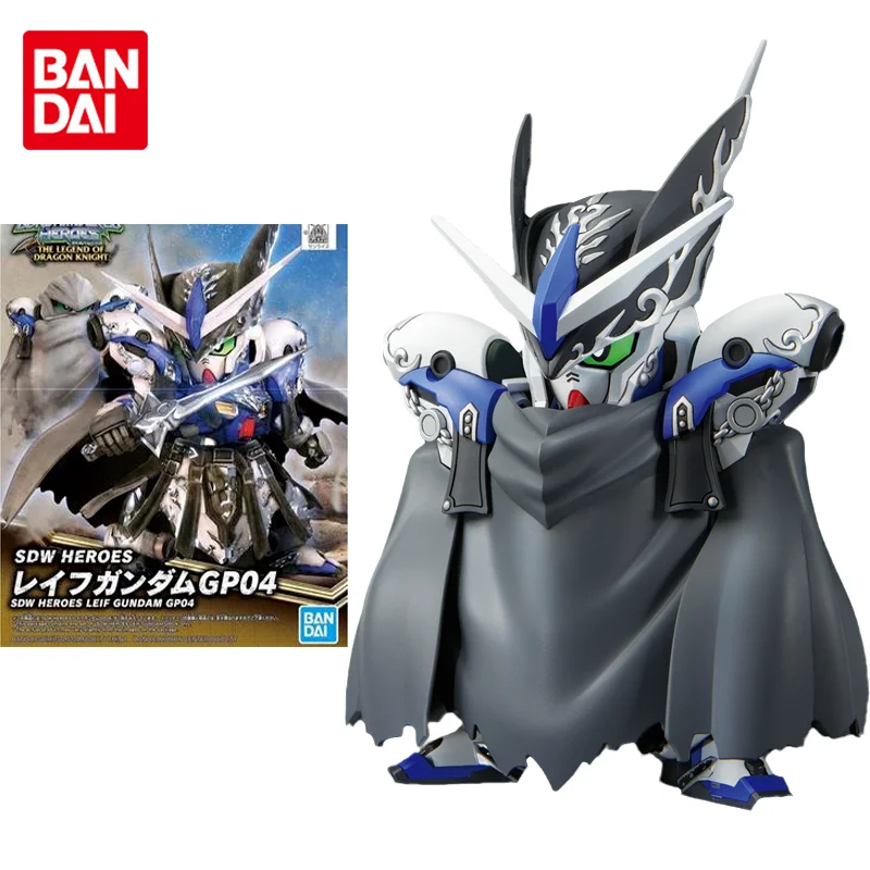 

Bandai Original Gundam Model Kit Anime Figure SDW HEROES LEIF GUNDAM GP04 Action Figures Toys Collectible Gifts for Children