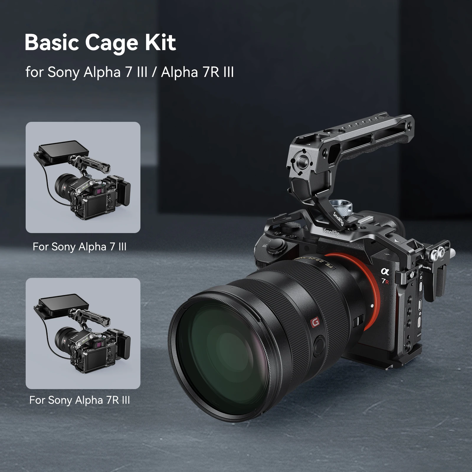 A7 III / A7R III Cage Kit for Sony Alpha 7 III / Alpha 7R III with Handle ,Cold