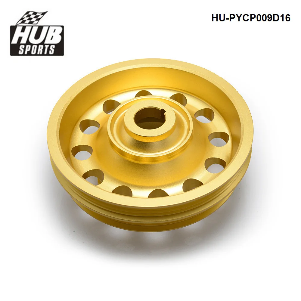 HUB sports Light Weight Aluminum Crank Shaft Pulley Wheel For Honda D-Series HU-PYCP009D16