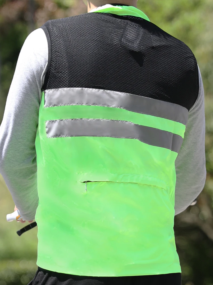 WOSAWE Men's Cycling Windbreaker Vest Lightweight Windproof Cycling Gilet Breathable Wind Coat Reflective 6