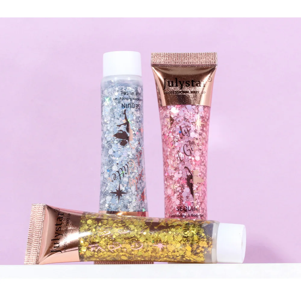 Eye Makeup Mermaid Sequins Gel Holographic Sequins Glitter Diamond Eyeshadow Makeup Festival Party Face Makeup Gel Sequins 18g 6