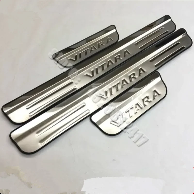 Car styling Stainless Steel car external Scuff Plate/Door Sill Door Sill for Suzuki Vitara 2015 ~ Car accessories