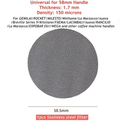 Enhanced Stainless Steel Coffee Puck Screen - Coffee Puck Screen (58.5mm Puck Screen)