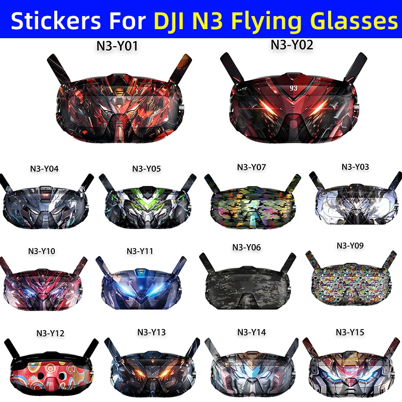 For DJI NEO Flight Glasses N3 Stickers Goggles N3 Decorative Decals PVC Waterproof Protective Film Anti-scratch Skin Accessories