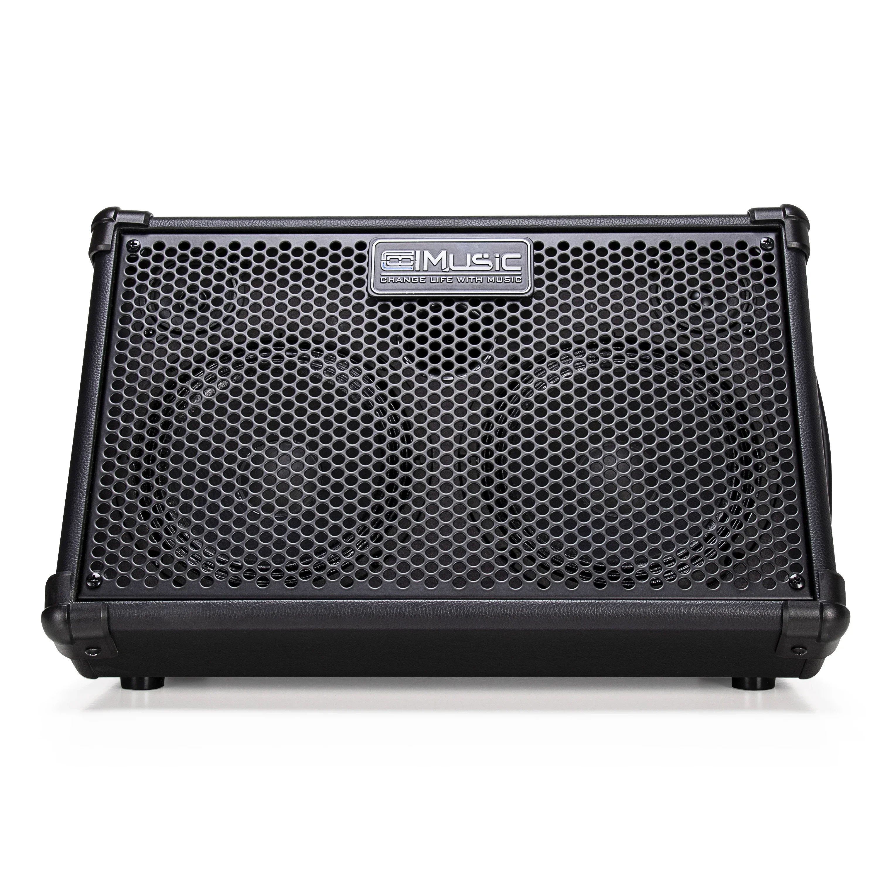 새로운 COOLMUSIC BP40D 80W 배터리 구동 어쿠스틱 기타 앰프 (마이크 입력 포함) 휴대용 스마트 스피커