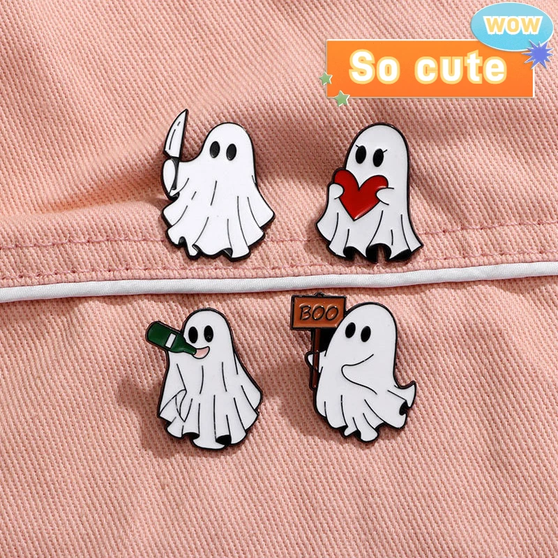Halloween Ghost Zinc Alloy Badge Cartoon Pin Brooch Backpack Clothing Accessories