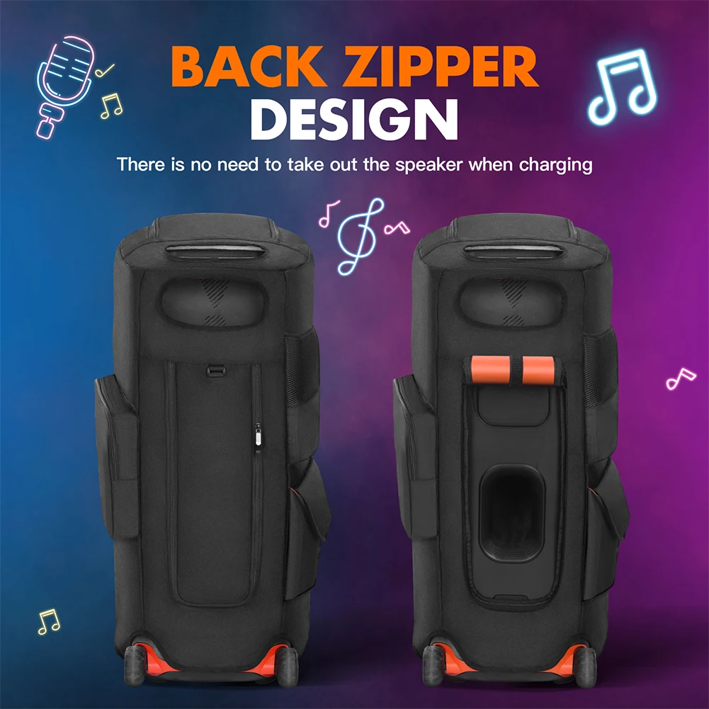 Speaker Carrying Case For JBL Party Box 710 Bluetooth Speakers Padded Protective Cover Waterproof Double-Sided Nylon Storage Bag