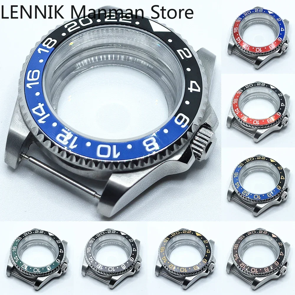40mm Black PVD Watch Case with Transparent Back Glass