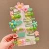 Children's Flower Hairpin Cute Baby Does Not Hurt The Hair Bb Clip Hairpin Girl Cartoon Broken Bangs Clip Little Girl Headdress 3