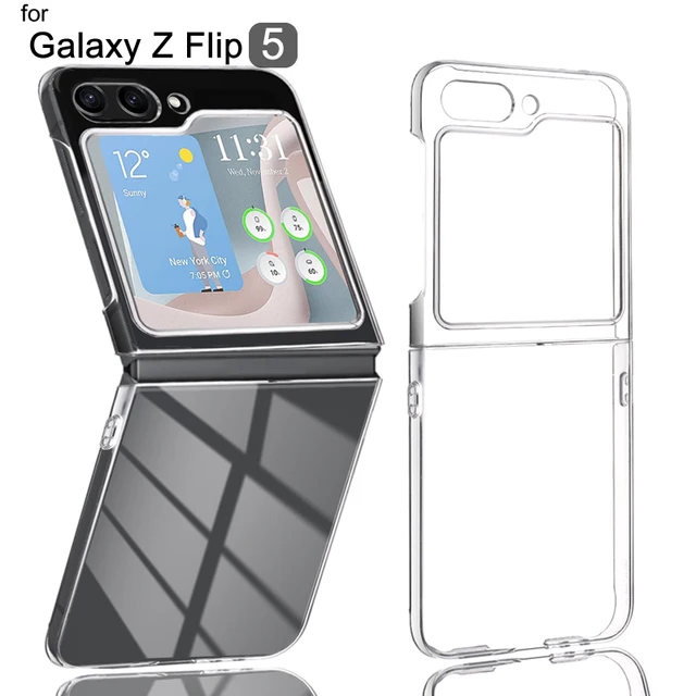 elago Compatible with Samsung Galaxy Z Flip 5 Case - Clear Case, Hard PC Cover , Anti-Yellowing, Crystal Clear, Shockproof Bumper Cover, Full Body