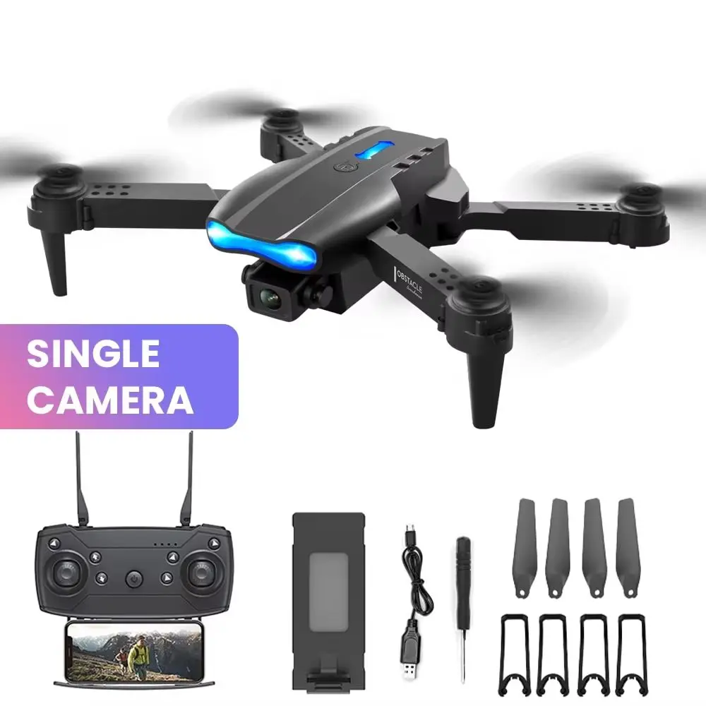 Drone Selfie de Poche 4K HD Pliable avec Caméra Grand Angle filmant un groupe de personnes souriant, parfait pour voyage et loisirs