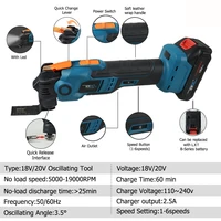 Newone Cordless 20V Quickrelease Oscillating Tool Multifunction tool Anti-Vibration Compatible for MAKITA 18V Renovator Trimmer 2