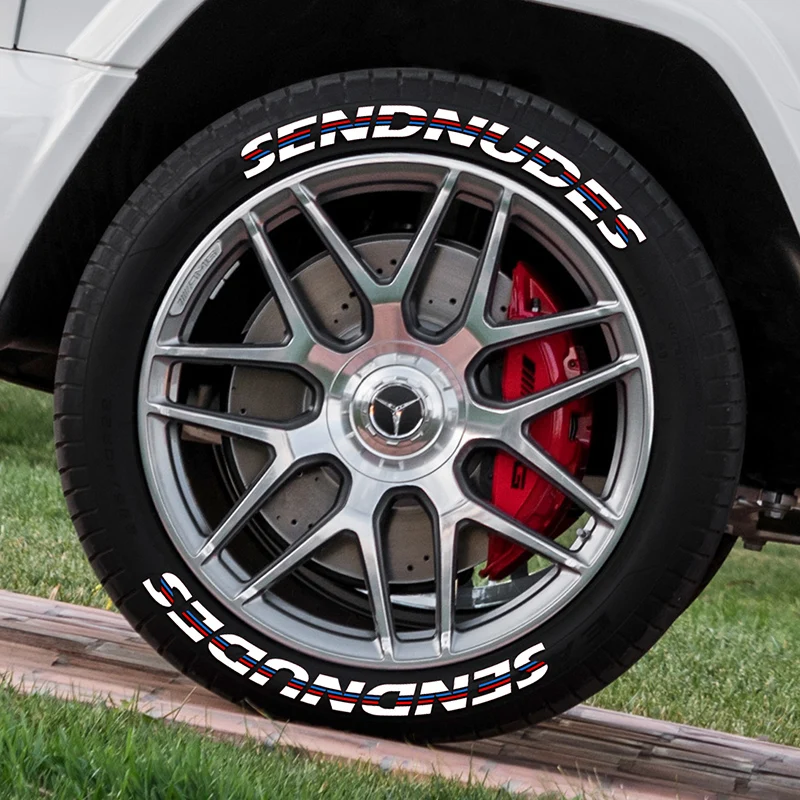 Car Tire Decals Car Styling 8 PCS For 4 Tire Decor 3D PVC Lettering