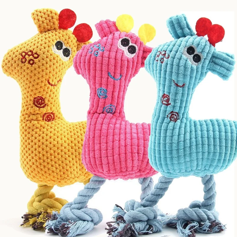 Squeaky Plush Bone Toy For Dogs Interactive Puppy Training Pet Accessory_voghion.com