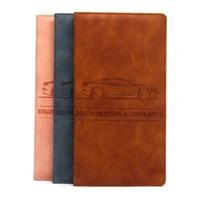 Car Registration Insurance Holder Driving License Cover Leather Auto Documents Drivers License Storage Bag Credit Card Holder 2