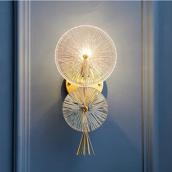 Italian Luxury Wall Lamp Creative Art Design Sense Glass Bedroom Bedside Living Room Sofa  Background Decor Indoor Lighting