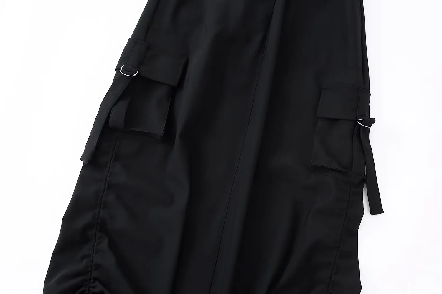 black cargo skirt
