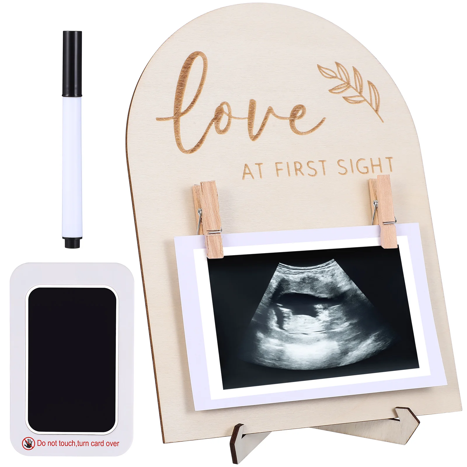 

Ultrasonic Photo Frame Photobook Album Sonogram Wooden Baby Keepsake Shower Decor Boxwood Picture Frames