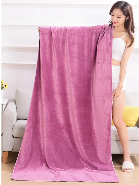 Extra large microfiber bath towel, super absorbent, quick-drying soft and environmentally towel Men's and women's bath towels 6