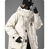 Unisex Male Fish Mouth Hooded Winter Coat Padding Puffer Jacket Heavyweight Men'S Clothes Varsity Harajuku Hiphop High Street 4