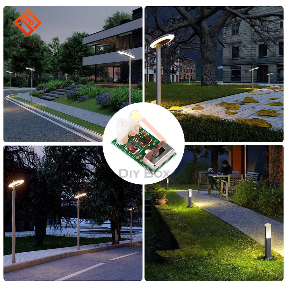 1.2V NiMH Battery Controller Solar Lights Circuit Board White Light Colored Light 2V Solar Board Ceramic Lawn Lamp