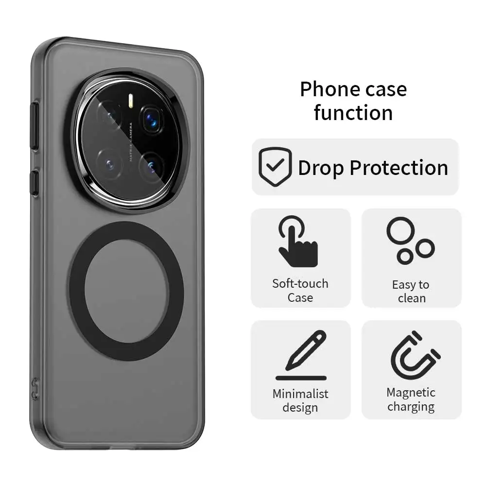 Candy Color Magnetic Wireless Charging Case - Matte Clear Cover