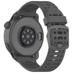 Premium 22mm Silicone Sport Watch Strap - Enhanced Comfort & Durability - 22MM (Carbon Black)