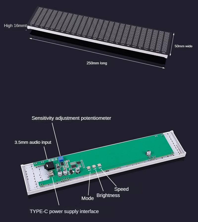 Led Sound-controlled Spectrum | 30-segment Spectrum Display