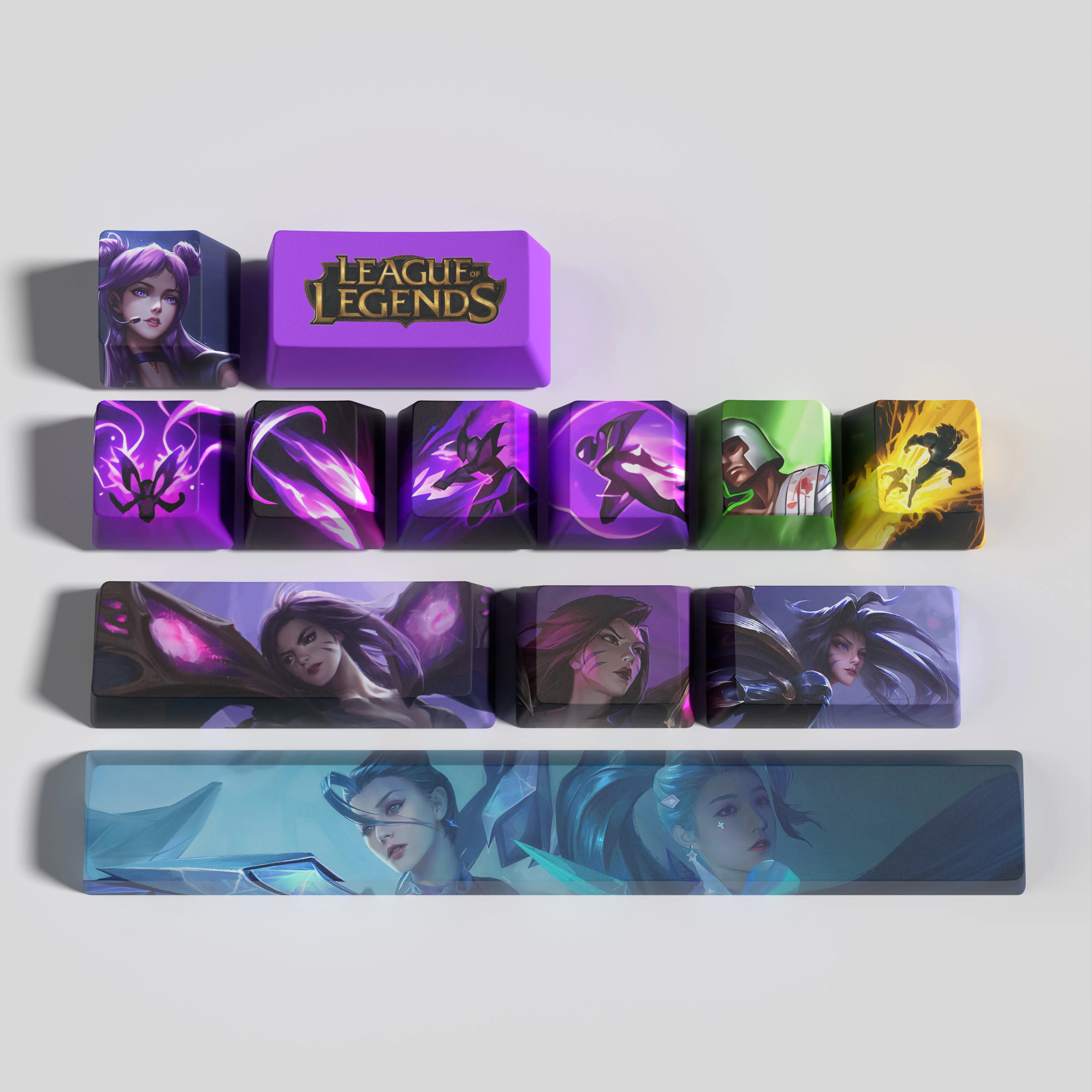 Liga Kaisa de Lendas Jogo Keycaps Perfil Oem 12 Chaves Pbt Sub Corante Oem - Imagem 2