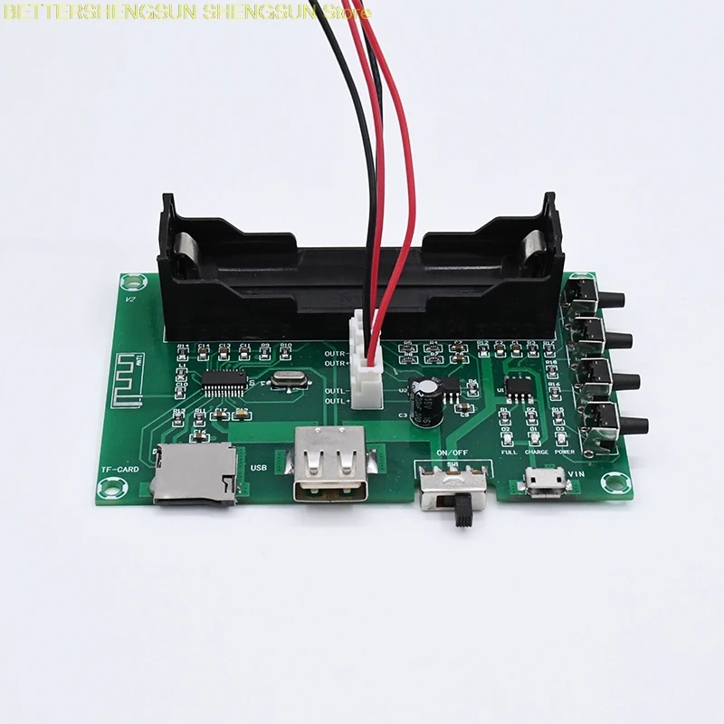 XH-A150 리튬 배터리 블루투스 디지털 파워 앰프 보드, 5W + 5W, 안드로이드 마우스 파워, DIY 충전식 소형 스피커