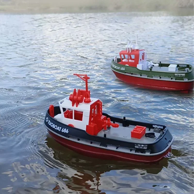 1/72 RC 예인선 모형 리모컨 선박 모형, 완성 시뮬레이션 선박 모형, 포트 제작 예인선 모형 장난감 선물